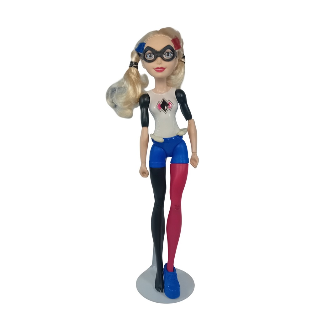 2016 Mattel DC Super Hero Girls Harley Quinn 12" Doll Signature Outfit No Mallet